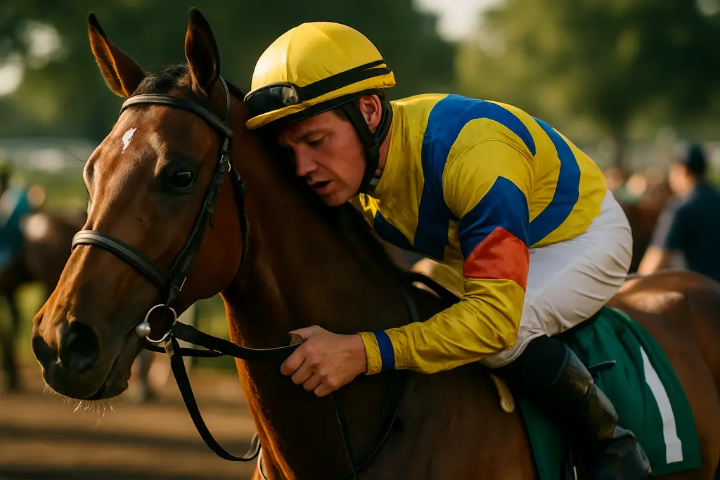 My Gun's Loaded racing on dirt at Saratoga with fillies closing behind